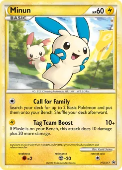 HGSS Black Star Promos Minun Pokémon card